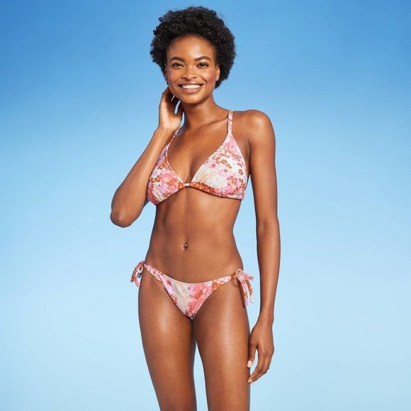 Women's Swimwear Bathing Suit Bikini Top - Xhilaration Pink D/DD - Picture 1 of 7